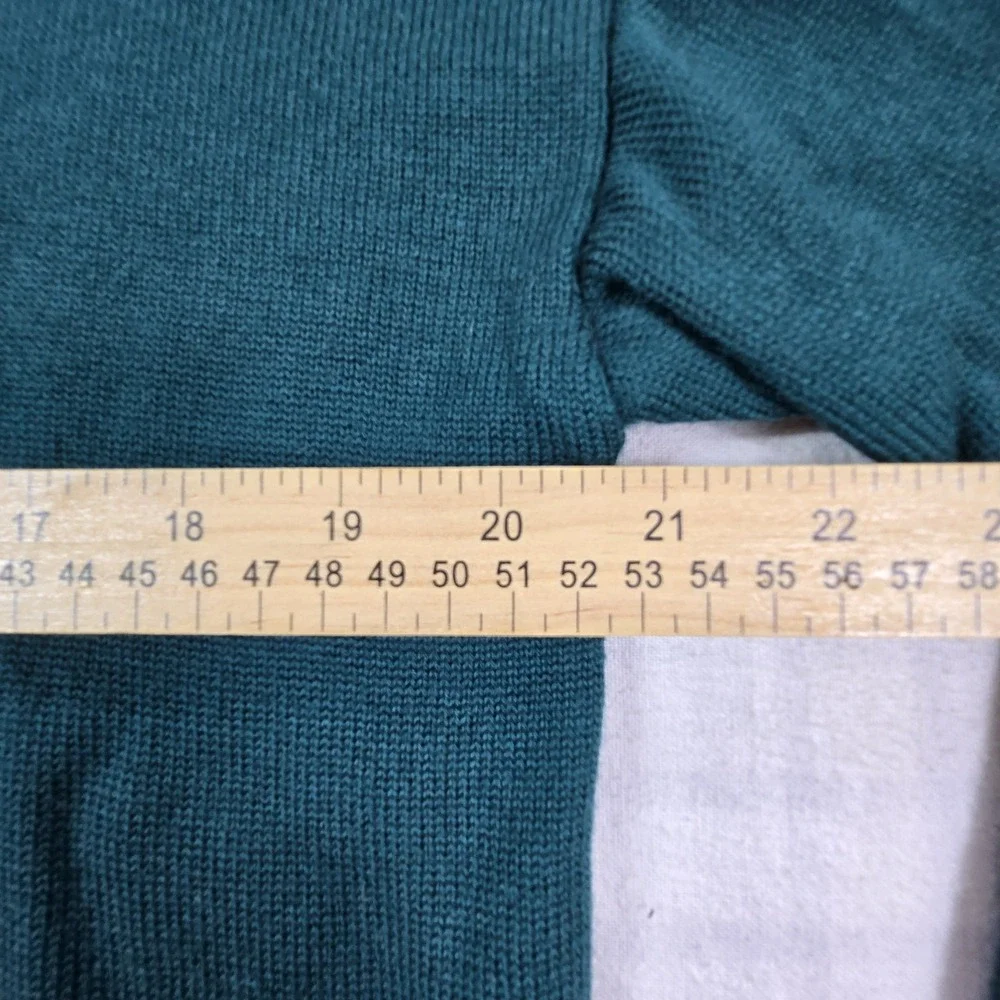 Aritzia Wilfred Womens Cyprie 100% Merino Wool Mockneck Sweater Teal Green XL